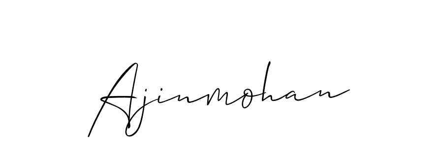 Allison_Script is a professional signature style that is perfect for those who want to add a touch of class to their signature. It is also a great choice for those who want to make their signature more unique. Get Ajinmohan name to fancy signature for free. Ajinmohan signature style 2 images and pictures png