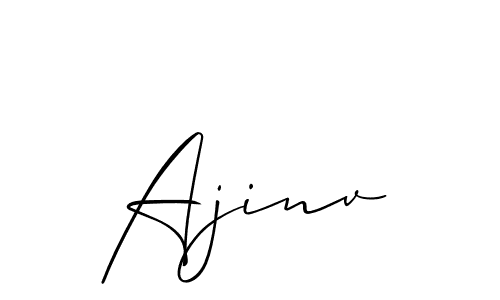 if you are searching for the best signature style for your name Ajinv. so please give up your signature search. here we have designed multiple signature styles  using Allison_Script. Ajinv signature style 2 images and pictures png