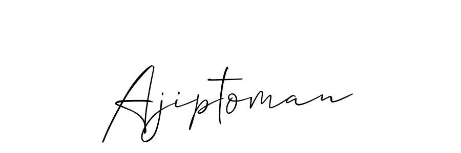 The best way (Allison_Script) to make a short signature is to pick only two or three words in your name. The name Ajiptoman include a total of six letters. For converting this name. Ajiptoman signature style 2 images and pictures png