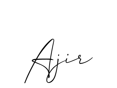 Design your own signature with our free online signature maker. With this signature software, you can create a handwritten (Allison_Script) signature for name Ajir. Ajir signature style 2 images and pictures png