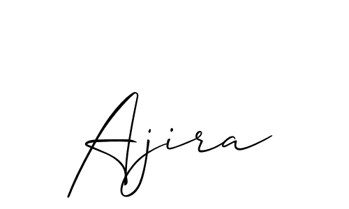 Use a signature maker to create a handwritten signature online. With this signature software, you can design (Allison_Script) your own signature for name Ajira. Ajira signature style 2 images and pictures png