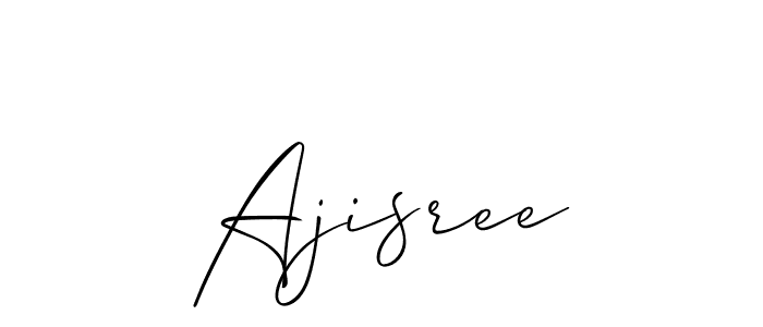 Use a signature maker to create a handwritten signature online. With this signature software, you can design (Allison_Script) your own signature for name Ajisree. Ajisree signature style 2 images and pictures png