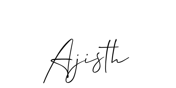if you are searching for the best signature style for your name Ajisth. so please give up your signature search. here we have designed multiple signature styles  using Allison_Script. Ajisth signature style 2 images and pictures png