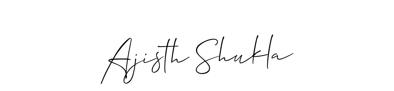 Also You can easily find your signature by using the search form. We will create Ajisth Shukla name handwritten signature images for you free of cost using Allison_Script sign style. Ajisth Shukla signature style 2 images and pictures png