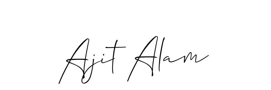 The best way (Allison_Script) to make a short signature is to pick only two or three words in your name. The name Ajit Alam include a total of six letters. For converting this name. Ajit Alam signature style 2 images and pictures png