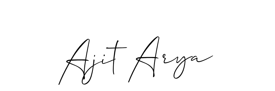 Design your own signature with our free online signature maker. With this signature software, you can create a handwritten (Allison_Script) signature for name Ajit Arya. Ajit Arya signature style 2 images and pictures png