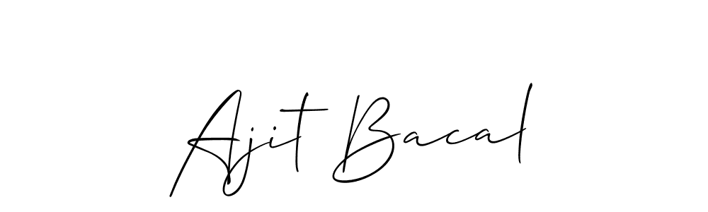 Use a signature maker to create a handwritten signature online. With this signature software, you can design (Allison_Script) your own signature for name Ajit Bacal. Ajit Bacal signature style 2 images and pictures png