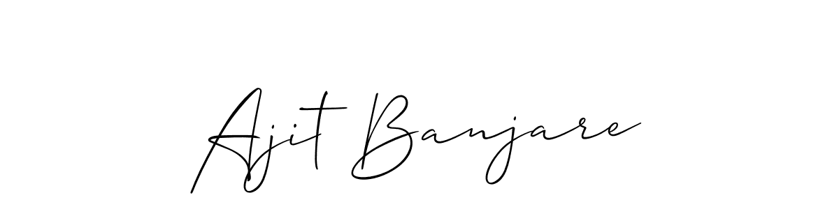 How to make Ajit Banjare signature? Allison_Script is a professional autograph style. Create handwritten signature for Ajit Banjare name. Ajit Banjare signature style 2 images and pictures png