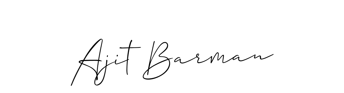 How to make Ajit Barman name signature. Use Allison_Script style for creating short signs online. This is the latest handwritten sign. Ajit Barman signature style 2 images and pictures png