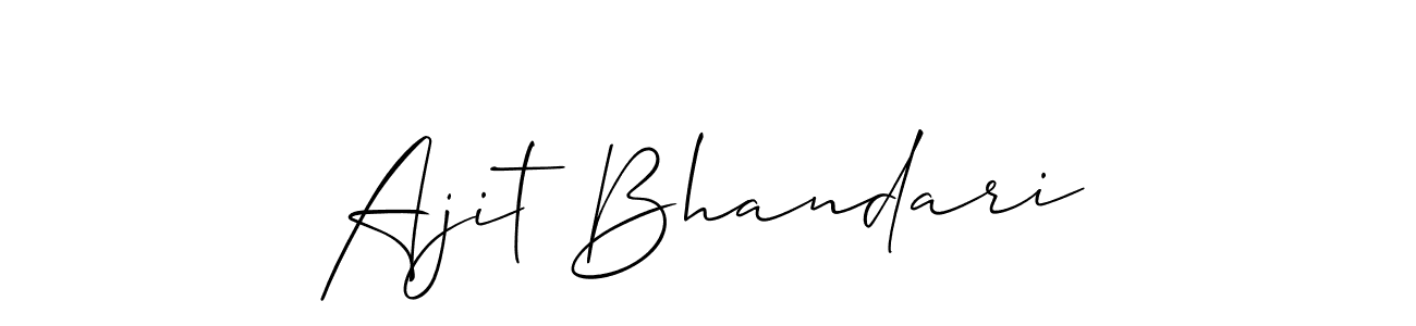 You should practise on your own different ways (Allison_Script) to write your name (Ajit Bhandari) in signature. don't let someone else do it for you. Ajit Bhandari signature style 2 images and pictures png