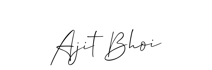 How to make Ajit Bhoi name signature. Use Allison_Script style for creating short signs online. This is the latest handwritten sign. Ajit Bhoi signature style 2 images and pictures png
