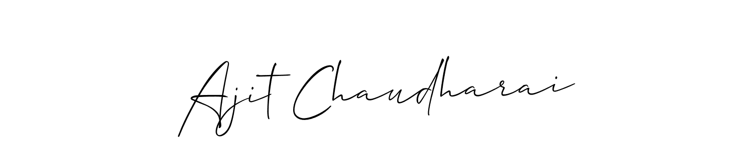 The best way (Allison_Script) to make a short signature is to pick only two or three words in your name. The name Ajit Chaudharai include a total of six letters. For converting this name. Ajit Chaudharai signature style 2 images and pictures png