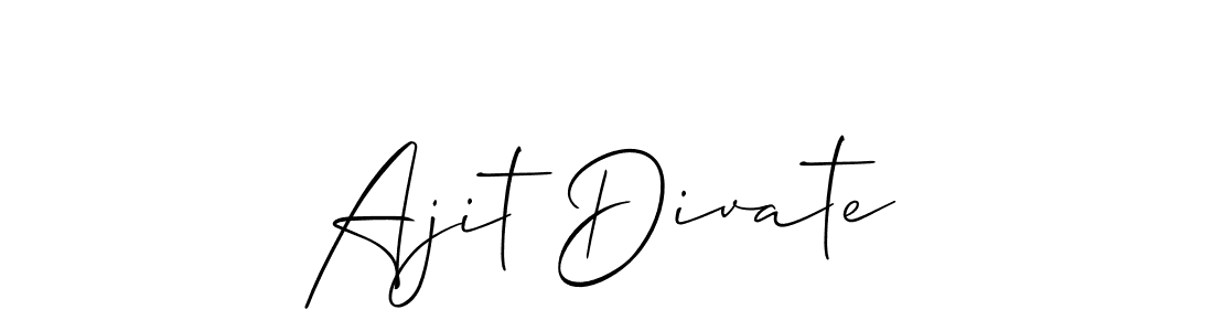 Ajit Divate stylish signature style. Best Handwritten Sign (Allison_Script) for my name. Handwritten Signature Collection Ideas for my name Ajit Divate. Ajit Divate signature style 2 images and pictures png