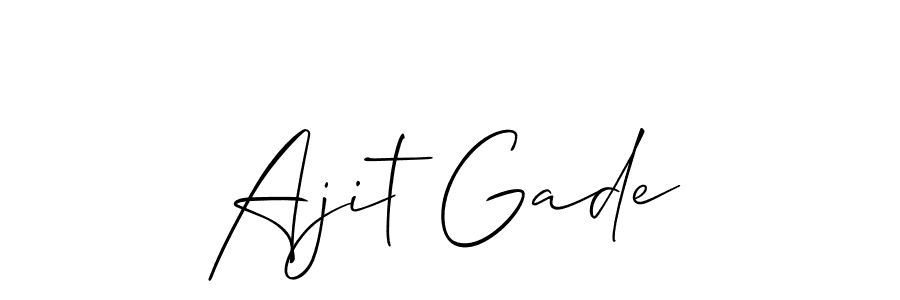 Make a beautiful signature design for name Ajit Gade. Use this online signature maker to create a handwritten signature for free. Ajit Gade signature style 2 images and pictures png