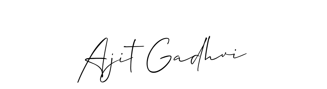 Ajit Gadhvi stylish signature style. Best Handwritten Sign (Allison_Script) for my name. Handwritten Signature Collection Ideas for my name Ajit Gadhvi. Ajit Gadhvi signature style 2 images and pictures png