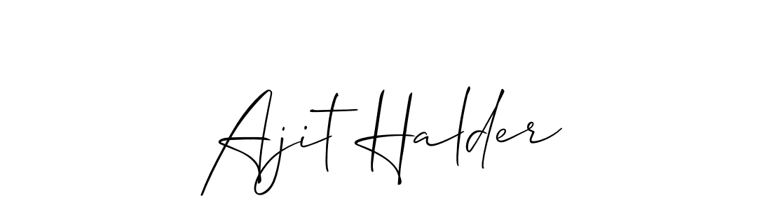 This is the best signature style for the Ajit Halder name. Also you like these signature font (Allison_Script). Mix name signature. Ajit Halder signature style 2 images and pictures png