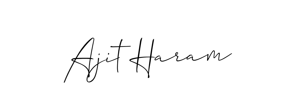 Use a signature maker to create a handwritten signature online. With this signature software, you can design (Allison_Script) your own signature for name Ajit Haram. Ajit Haram signature style 2 images and pictures png