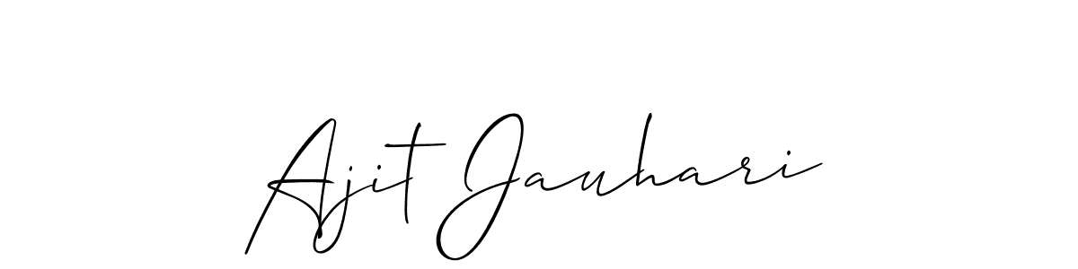 How to make Ajit Jauhari name signature. Use Allison_Script style for creating short signs online. This is the latest handwritten sign. Ajit Jauhari signature style 2 images and pictures png