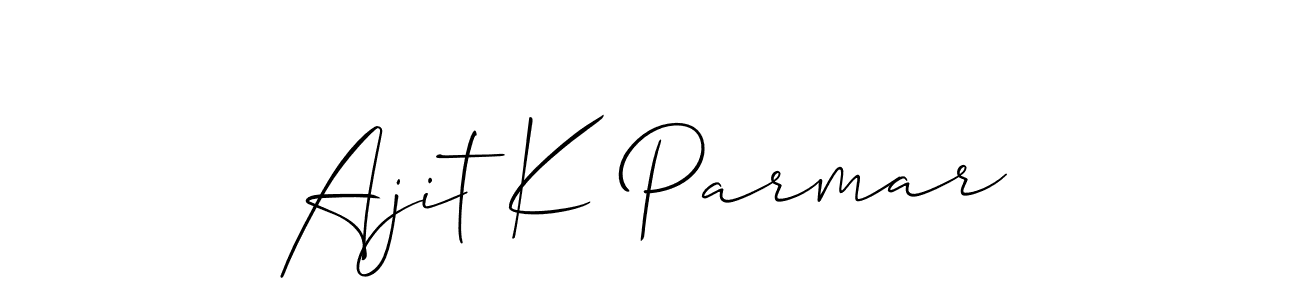 How to make Ajit K Parmar signature? Allison_Script is a professional autograph style. Create handwritten signature for Ajit K Parmar name. Ajit K Parmar signature style 2 images and pictures png