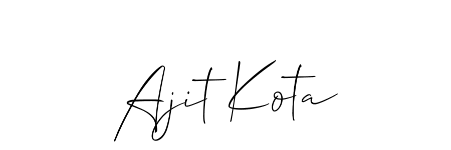 You can use this online signature creator to create a handwritten signature for the name Ajit Kota. This is the best online autograph maker. Ajit Kota signature style 2 images and pictures png