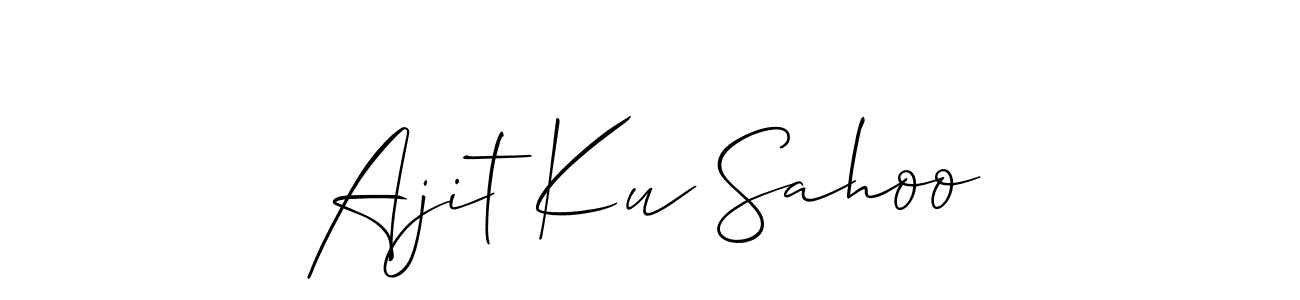 Also You can easily find your signature by using the search form. We will create Ajit Ku Sahoo name handwritten signature images for you free of cost using Allison_Script sign style. Ajit Ku Sahoo signature style 2 images and pictures png