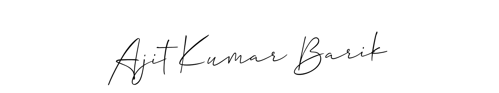 if you are searching for the best signature style for your name Ajit Kumar Barik. so please give up your signature search. here we have designed multiple signature styles  using Allison_Script. Ajit Kumar Barik signature style 2 images and pictures png