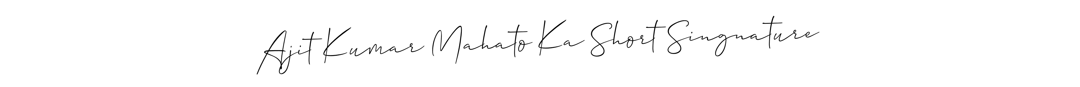 The best way (Allison_Script) to make a short signature is to pick only two or three words in your name. The name Ajit Kumar Mahato Ka Short Singnature include a total of six letters. For converting this name. Ajit Kumar Mahato Ka Short Singnature signature style 2 images and pictures png