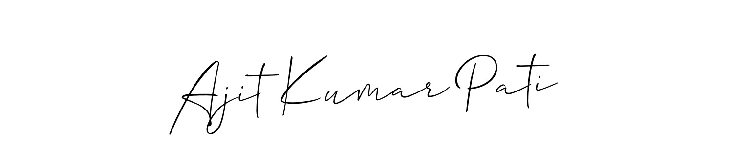 Design your own signature with our free online signature maker. With this signature software, you can create a handwritten (Allison_Script) signature for name Ajit Kumar Pati. Ajit Kumar Pati signature style 2 images and pictures png