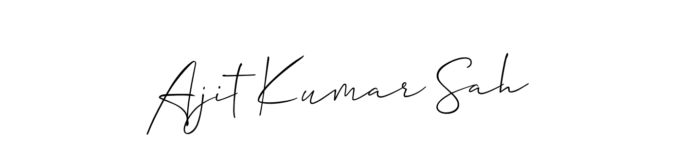 Design your own signature with our free online signature maker. With this signature software, you can create a handwritten (Allison_Script) signature for name Ajit Kumar Sah. Ajit Kumar Sah signature style 2 images and pictures png