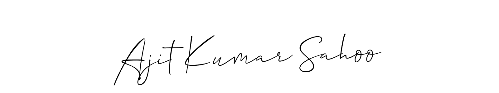 Ajit Kumar Sahoo stylish signature style. Best Handwritten Sign (Allison_Script) for my name. Handwritten Signature Collection Ideas for my name Ajit Kumar Sahoo. Ajit Kumar Sahoo signature style 2 images and pictures png