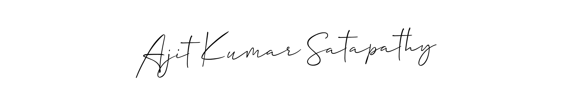 Ajit Kumar Satapathy stylish signature style. Best Handwritten Sign (Allison_Script) for my name. Handwritten Signature Collection Ideas for my name Ajit Kumar Satapathy. Ajit Kumar Satapathy signature style 2 images and pictures png