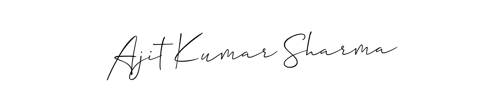 Make a short Ajit Kumar Sharma signature style. Manage your documents anywhere anytime using Allison_Script. Create and add eSignatures, submit forms, share and send files easily. Ajit Kumar Sharma signature style 2 images and pictures png
