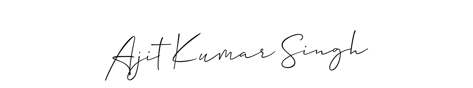 How to Draw Ajit Kumar Singh signature style? Allison_Script is a latest design signature styles for name Ajit Kumar Singh. Ajit Kumar Singh signature style 2 images and pictures png