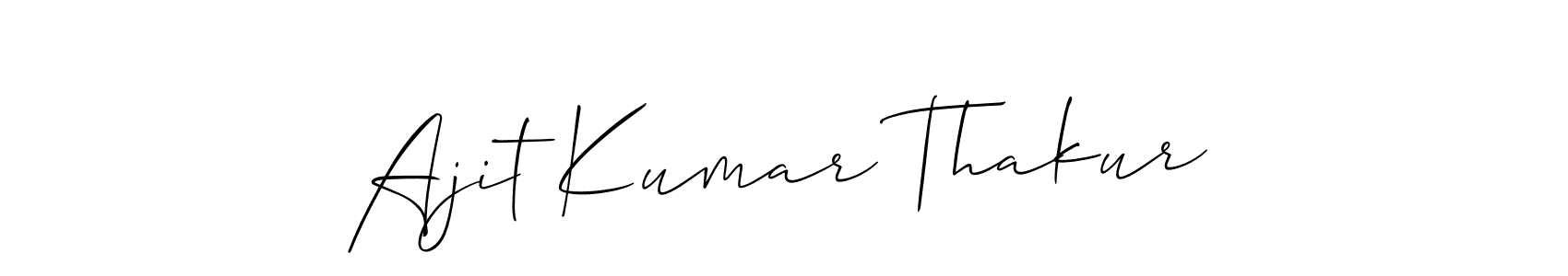 This is the best signature style for the Ajit Kumar Thakur name. Also you like these signature font (Allison_Script). Mix name signature. Ajit Kumar Thakur signature style 2 images and pictures png