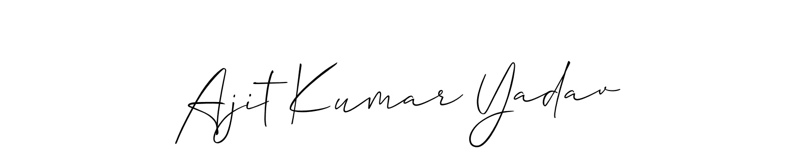 How to Draw Ajit Kumar Yadav signature style? Allison_Script is a latest design signature styles for name Ajit Kumar Yadav. Ajit Kumar Yadav signature style 2 images and pictures png