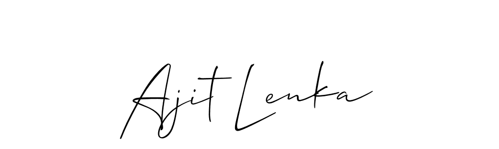 How to Draw Ajit Lenka signature style? Allison_Script is a latest design signature styles for name Ajit Lenka. Ajit Lenka signature style 2 images and pictures png