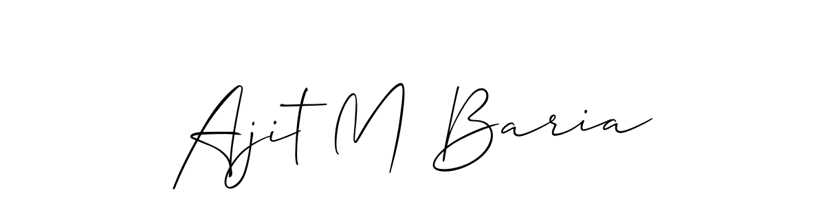 if you are searching for the best signature style for your name Ajit M Baria. so please give up your signature search. here we have designed multiple signature styles  using Allison_Script. Ajit M Baria signature style 2 images and pictures png