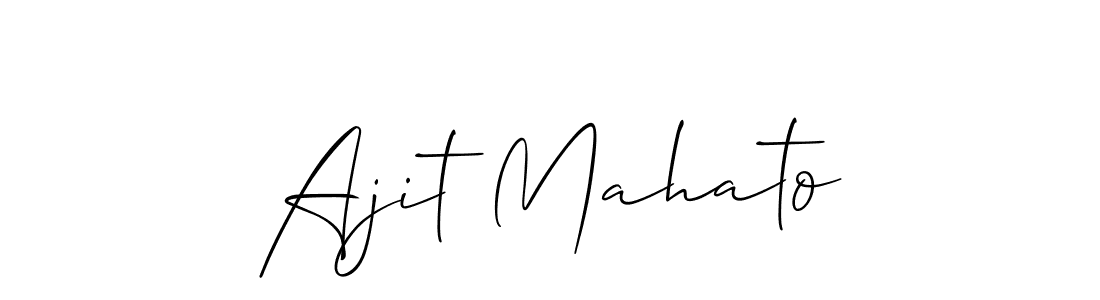Allison_Script is a professional signature style that is perfect for those who want to add a touch of class to their signature. It is also a great choice for those who want to make their signature more unique. Get Ajit Mahato name to fancy signature for free. Ajit Mahato signature style 2 images and pictures png