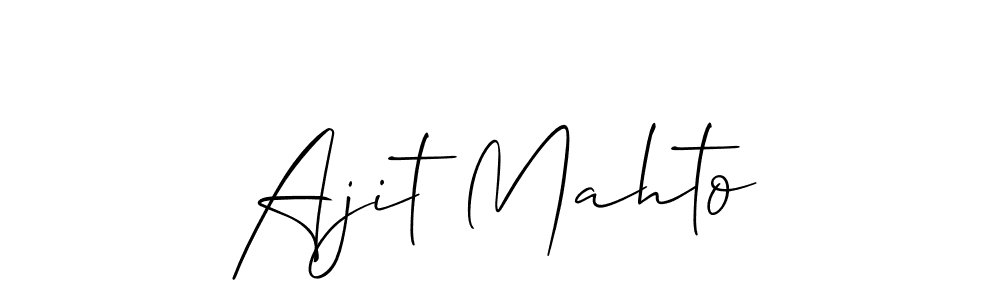 Use a signature maker to create a handwritten signature online. With this signature software, you can design (Allison_Script) your own signature for name Ajit Mahto. Ajit Mahto signature style 2 images and pictures png