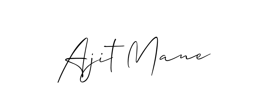 Use a signature maker to create a handwritten signature online. With this signature software, you can design (Allison_Script) your own signature for name Ajit Mane. Ajit Mane signature style 2 images and pictures png