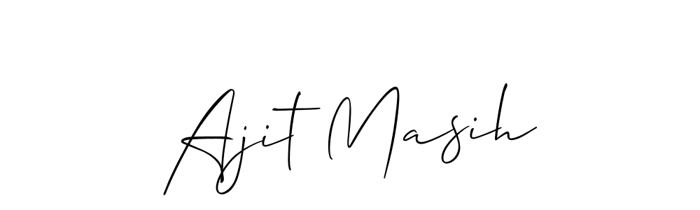 Also we have Ajit Masih name is the best signature style. Create professional handwritten signature collection using Allison_Script autograph style. Ajit Masih signature style 2 images and pictures png