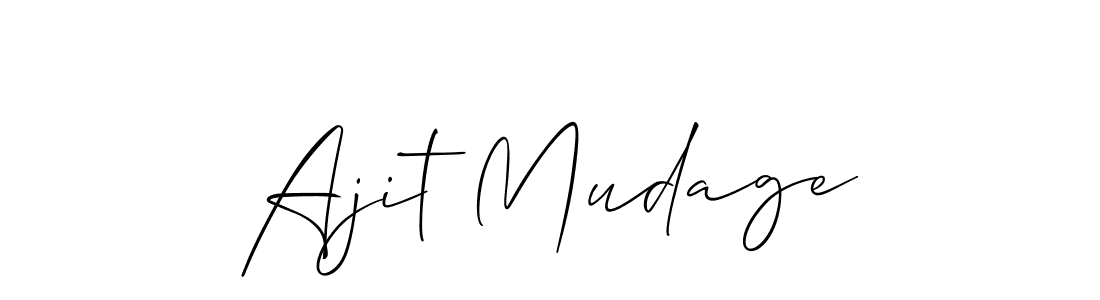 Design your own signature with our free online signature maker. With this signature software, you can create a handwritten (Allison_Script) signature for name Ajit Mudage. Ajit Mudage signature style 2 images and pictures png