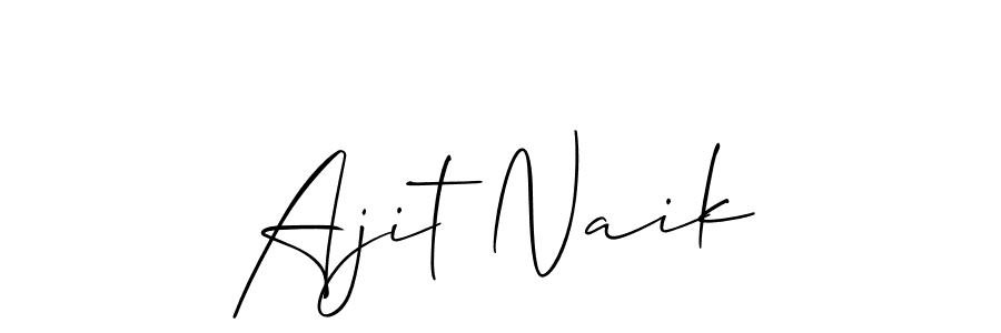 How to make Ajit Naik name signature. Use Allison_Script style for creating short signs online. This is the latest handwritten sign. Ajit Naik signature style 2 images and pictures png