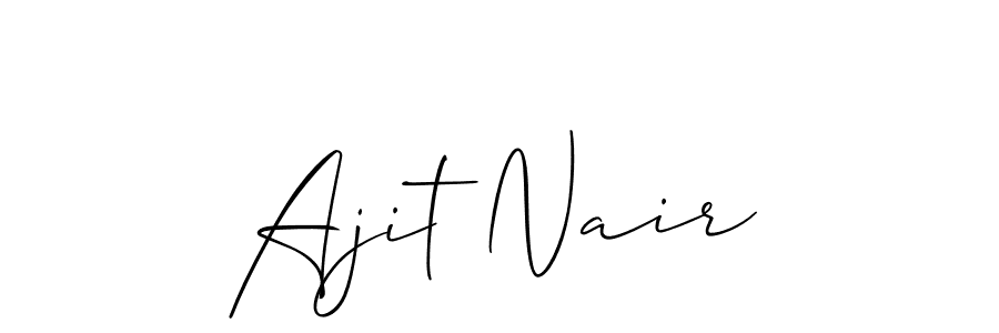 You should practise on your own different ways (Allison_Script) to write your name (Ajit Nair) in signature. don't let someone else do it for you. Ajit Nair signature style 2 images and pictures png