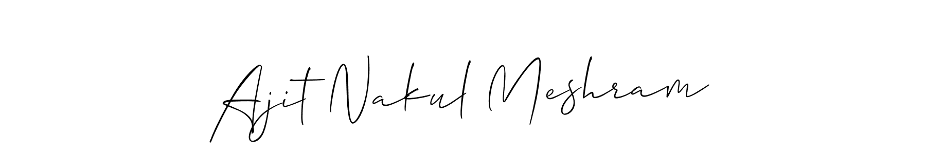 Ajit Nakul Meshram stylish signature style. Best Handwritten Sign (Allison_Script) for my name. Handwritten Signature Collection Ideas for my name Ajit Nakul Meshram. Ajit Nakul Meshram signature style 2 images and pictures png