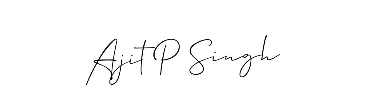 Make a short Ajit P Singh signature style. Manage your documents anywhere anytime using Allison_Script. Create and add eSignatures, submit forms, share and send files easily. Ajit P Singh signature style 2 images and pictures png