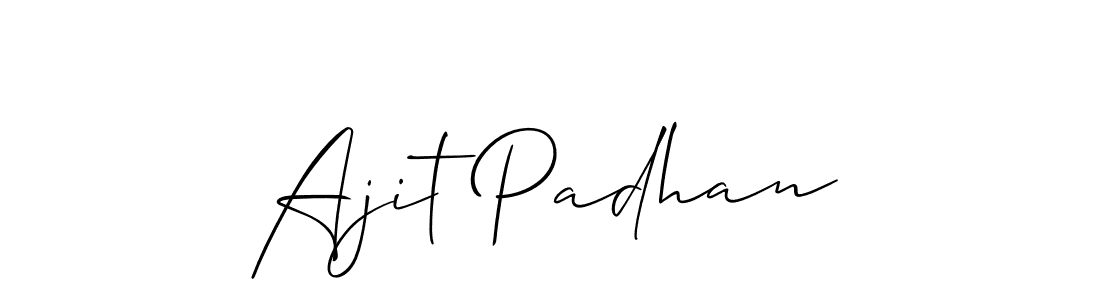 You should practise on your own different ways (Allison_Script) to write your name (Ajit Padhan) in signature. don't let someone else do it for you. Ajit Padhan signature style 2 images and pictures png