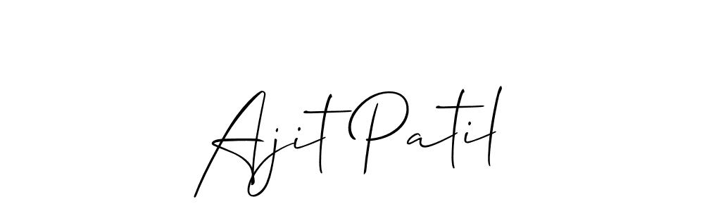 You should practise on your own different ways (Allison_Script) to write your name (Ajit Patil) in signature. don't let someone else do it for you. Ajit Patil signature style 2 images and pictures png