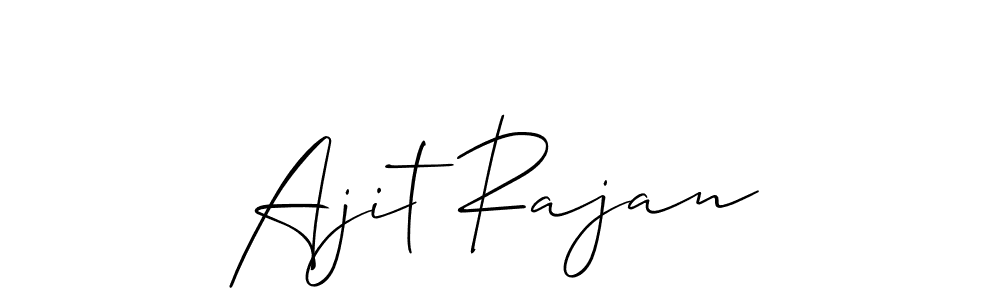 Use a signature maker to create a handwritten signature online. With this signature software, you can design (Allison_Script) your own signature for name Ajit Rajan. Ajit Rajan signature style 2 images and pictures png