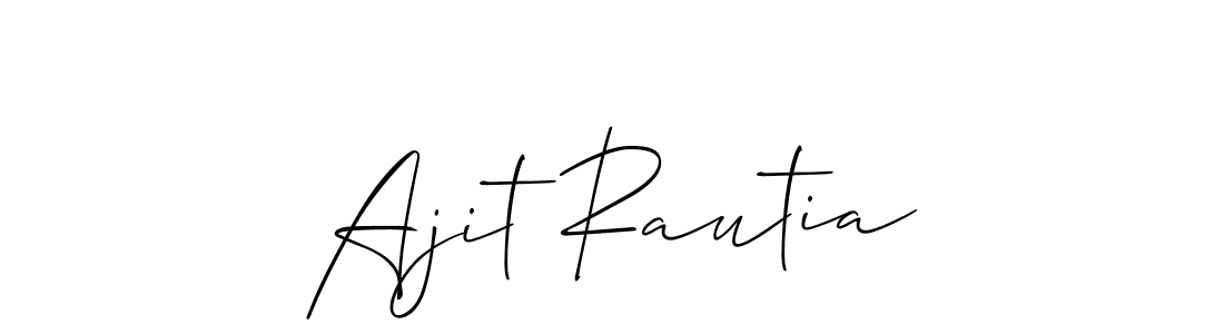 The best way (Allison_Script) to make a short signature is to pick only two or three words in your name. The name Ajit Rautia include a total of six letters. For converting this name. Ajit Rautia signature style 2 images and pictures png